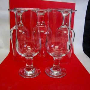 VINTAGE 90'S STEMMED ICED TEA/WATER GLASS, TALL & ELEGANT SET OF 5